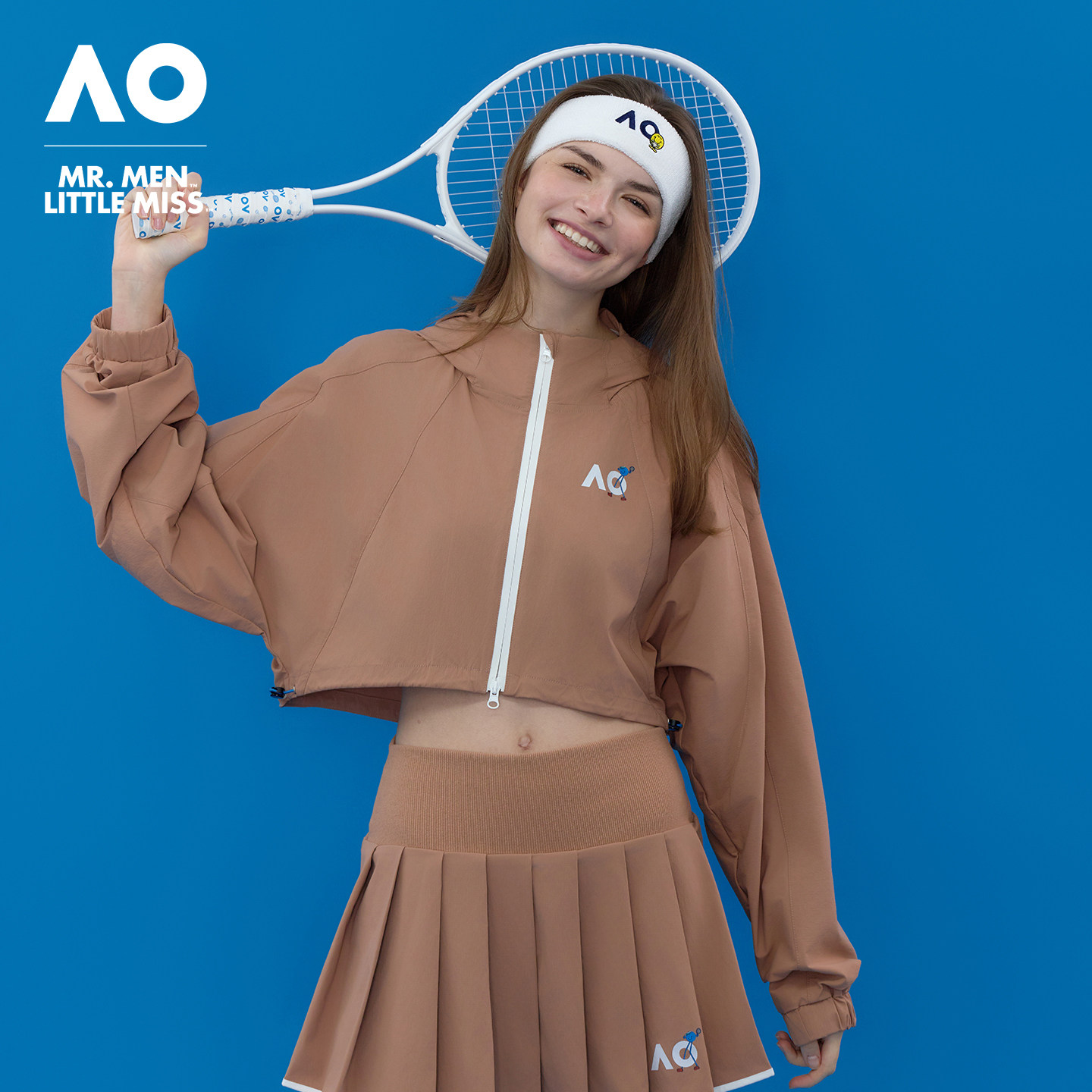 AO澳网MMLM联名26年新款短款风衣运动茄克外套休闲女网球训练服,淘宝优惠券,粉丝福利购,淘宝优惠卷