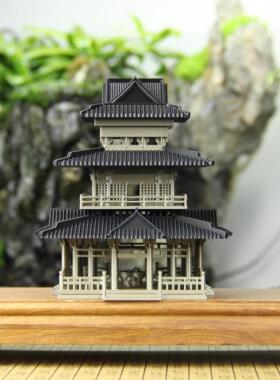 造景水陆缸鱼缸假山盆景吸水石沙盘家居装饰古风建筑摆件亭台楼阁