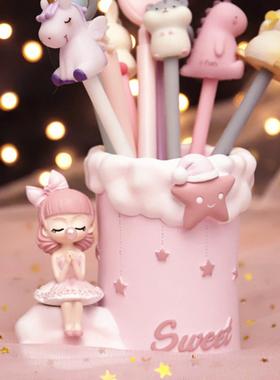 少女心贝拉兔笔筒灯创意时尚女孩可爱办公桌面收纳摆件儿童节礼物