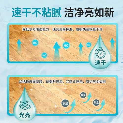 水卫士地板清洁剂拖扫地机清洁液瓷砖木地板清洗剂除菌拖地家用 - 图1