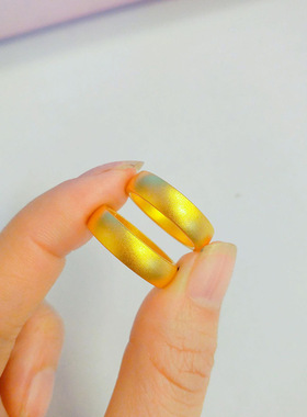 高保色越南沙金戒指男女