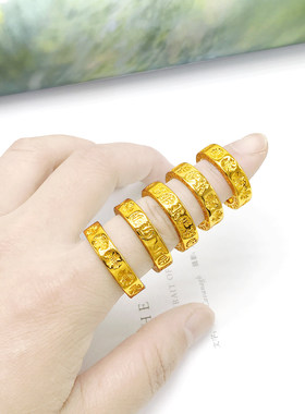 越南沙金闭口戒指男女招