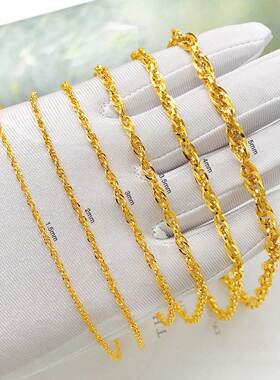 金店同款侧身波浪项链水