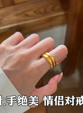 古法哑光泥鳅背戒指男女