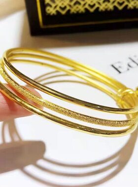 古法黄金色越南沙金手镯