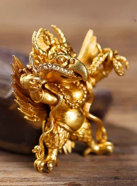 极速黄铜藏式尼泊尔工艺民族风护法金翅大鹏鸟吊坠挂坠Y金刚降魔