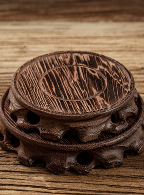 新品鸡翅木底座红木工艺品摆件底座实木正方奇石头花X盆景佛像茶