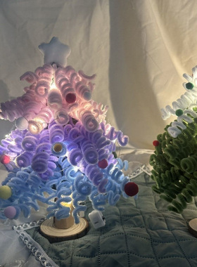 新款DIY圣诞树创意手工扭扭棒圣