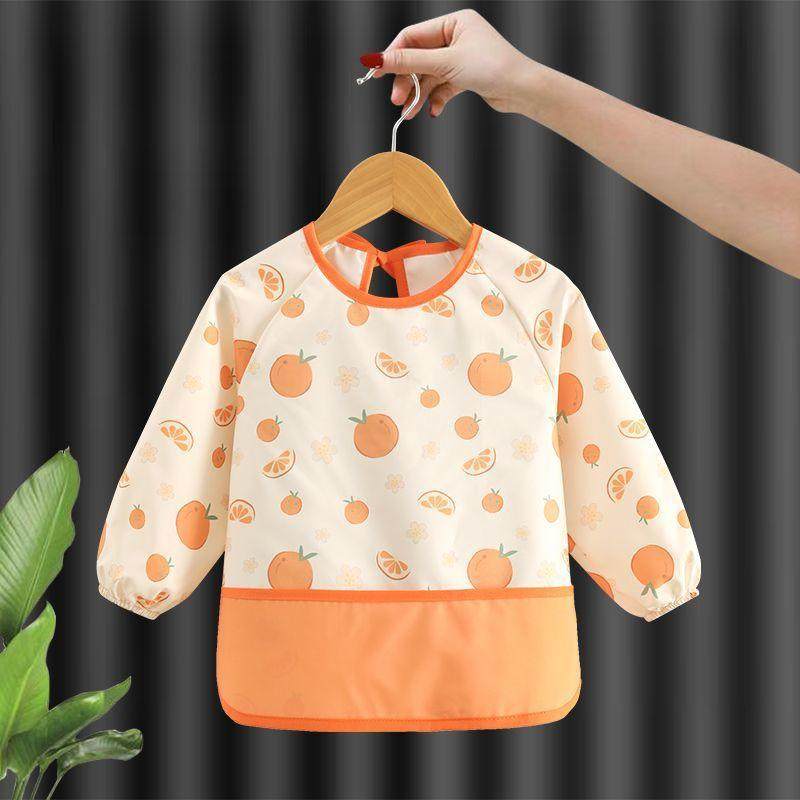 儿童罩衣宝宝吃饭围兜幼儿园防水防脏男女长袖围裙婴儿反穿衣护衣,淘宝优惠券,粉丝福利购,淘宝优惠卷