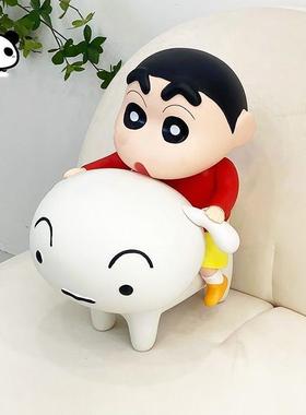 骑小白蜡笔小新手办周边潮玩卡通