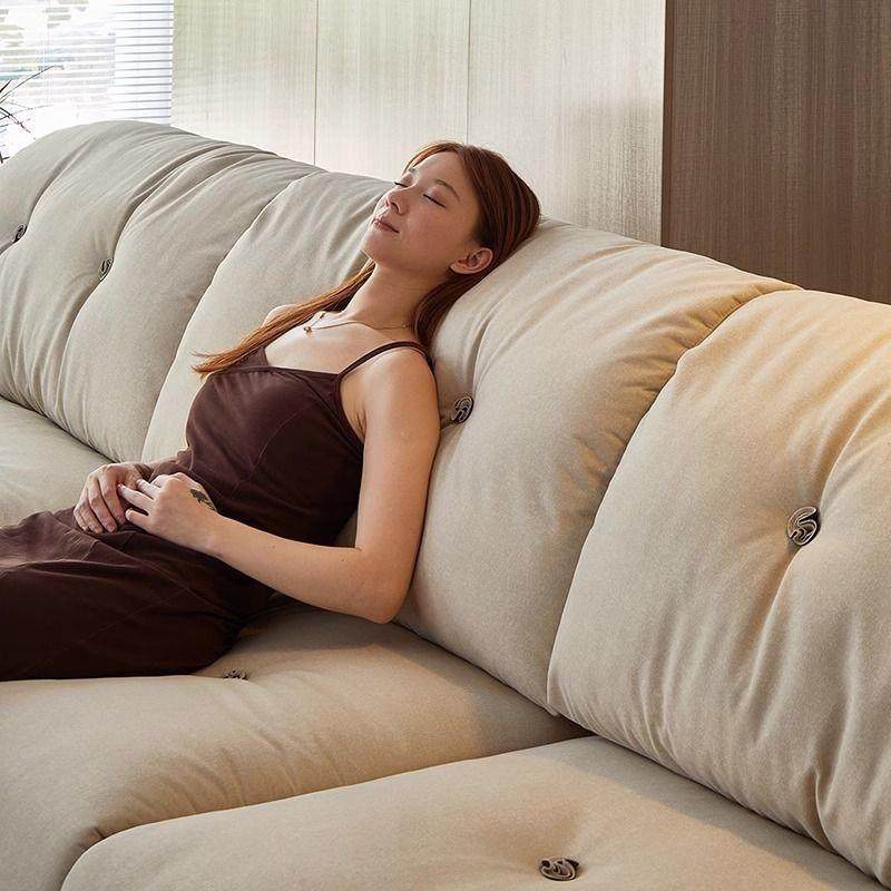 云朵功能沙发直排简约人类狗窝零靠墙电动伸缩新款布艺沙发床两用,淘宝优惠券,粉丝福利购,淘宝优惠卷