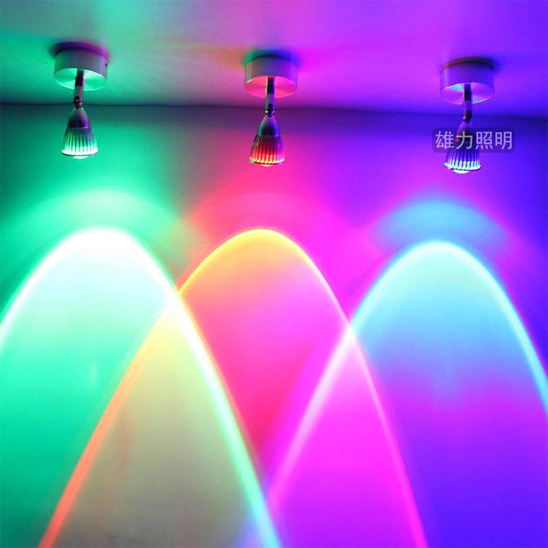 吸顶射灯led天花灯酒吧墙壁灯 明装射灯3W万向聚光5W电视背景墙灯,淘宝优惠券,粉丝福利购,淘宝优惠卷