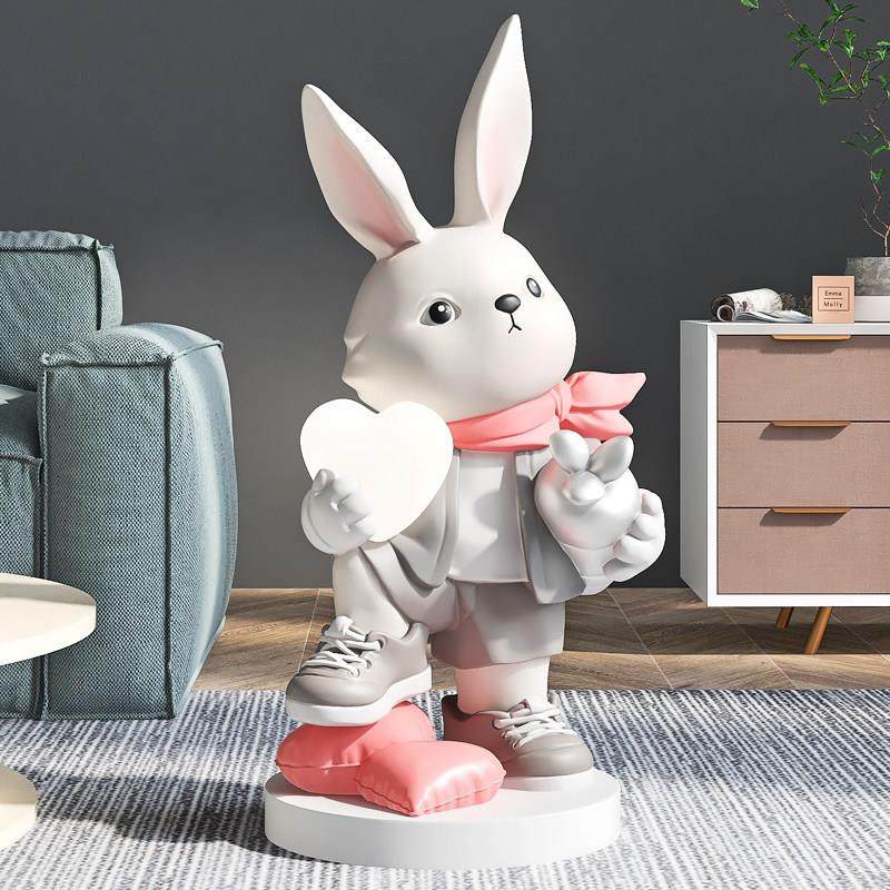 大型潮玩兔落地摆件客厅电视柜沙发旁床头灯家居饰品暖房乔迁礼物,淘宝优惠券,粉丝福利购,淘宝优惠卷