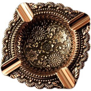 佐罗金属烟灰缸合金复古花纹欧式经典工艺烟具礼盒男士礼物礼品