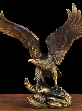 铜老鹰摆件大展宏图开业礼品家居客厅玄关公司办公室摆设商务礼品