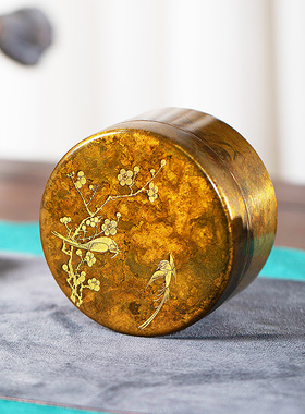 极速朱炳仁铜 结婚礼物定制喜笑颜z开饰品收纳盒 免费定制LOGO刻