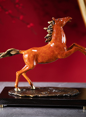 极速朱炳仁铜 一马当先 家居装饰品摆件 办O公室开业乔迁礼品铜工