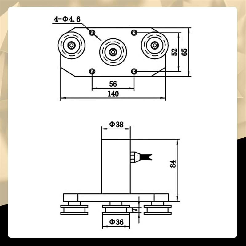 Extremely fast wire rope tension LZ-ZoL7 three-pulley tension sensor high-precision 100n500n fiber optic cable