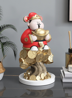 极速招财财神爷摆件家用酒柜x装饰品办公室工位桌面店铺前台开业