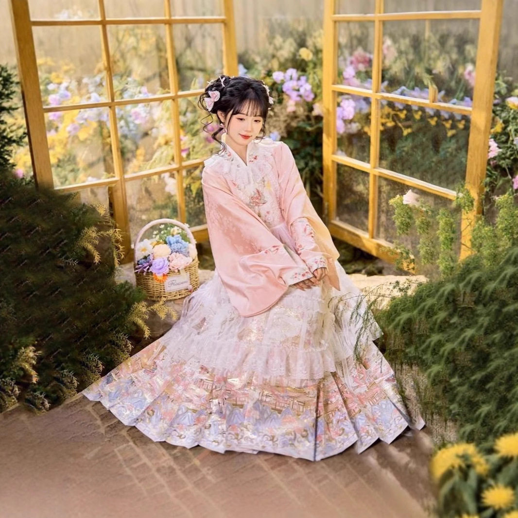 新中式燕云亭原创汉服明制琵琶袖织金马面裙汉洋折衷套装2025新款,淘宝优惠券,粉丝福利购,淘宝优惠卷