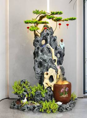 仿真假山太湖石钟乳石园林景观流水喷泉沙盘落地摆件庭院造景布置