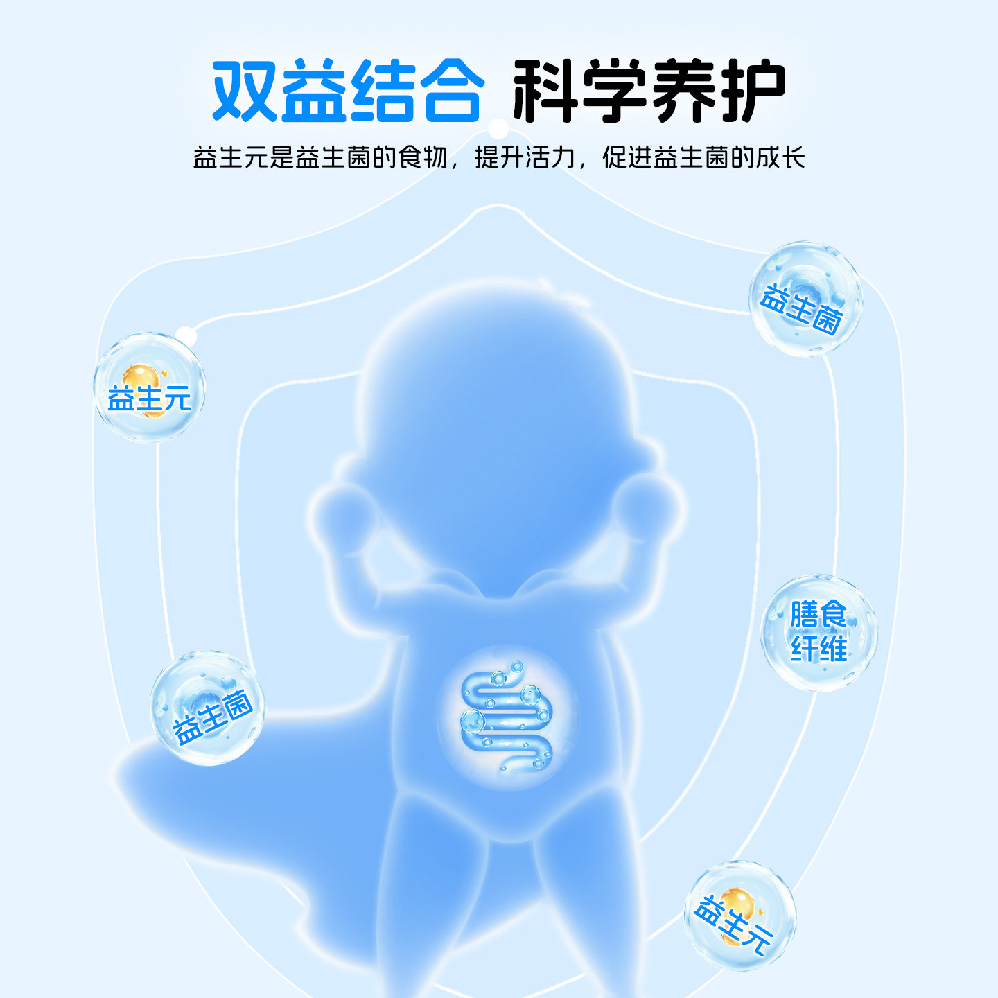 小葵花益童活性八联益生菌粉儿童冻干粉青少年益生元维生素钙铁锌