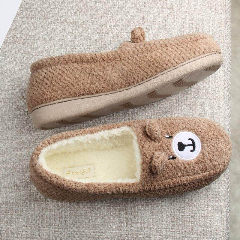 新款出口女士包跟棉拖鞋秋冬保暖居家用防滑刺绣毛绒月子豆豆棉鞋,淘宝优惠券,粉丝福利购,淘宝优惠卷
