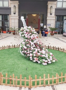 户外园林提琴花架摆件婚庆草坪公园雕塑创意景观花园装饰品