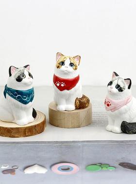 可爱布偶猫陶瓷摆件创意家居饰品小猫公仔办公室玩偶桌面节日礼物
