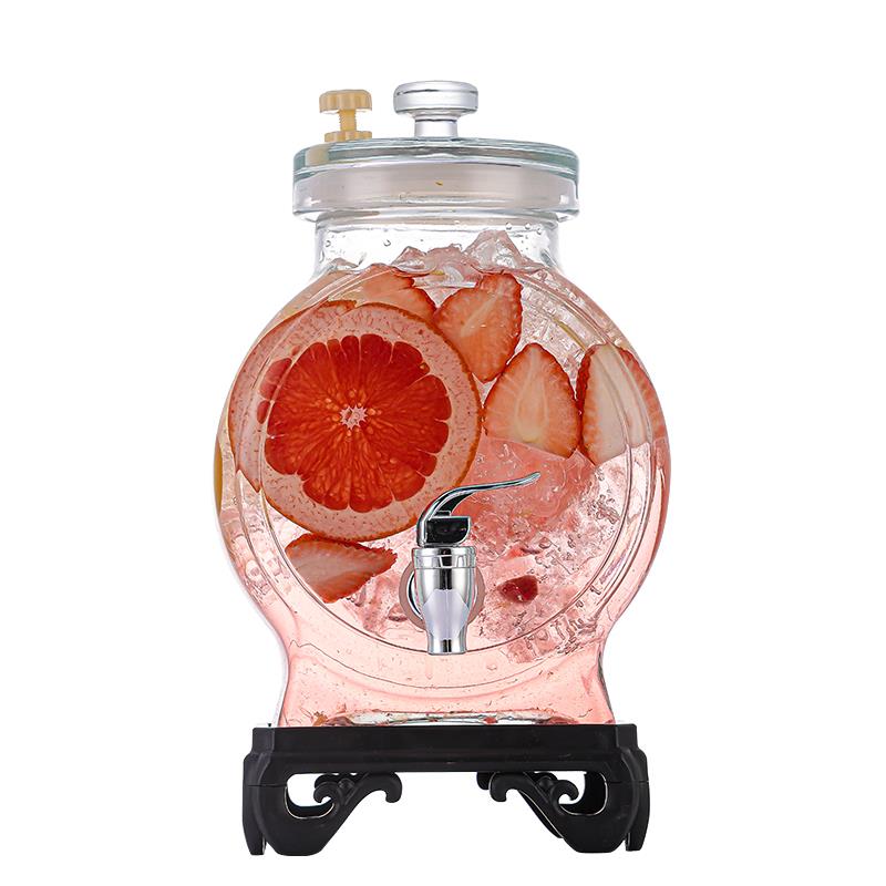 Household wine jar soaking wine bottle medicinal wine soaking wine jar soaking wine device wine bottle soaking wine glass bottle high-end seal with faucet
