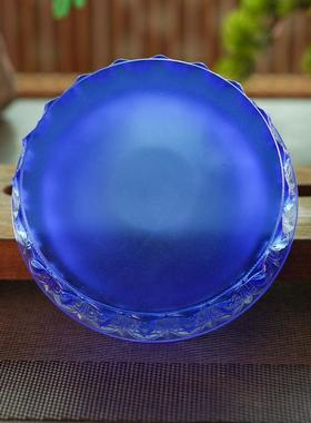 古法琉璃底座摆放圆形桌配件居家客厅装饰摆件