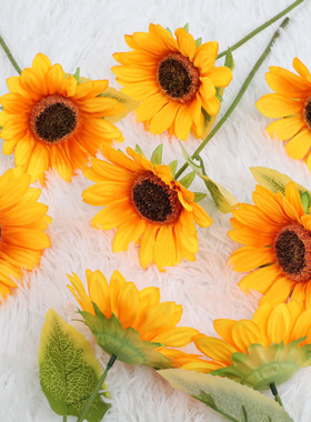 仿真向日葵单支太阳花插花家居酒店桌面摆件太阳花拍摄道具批发