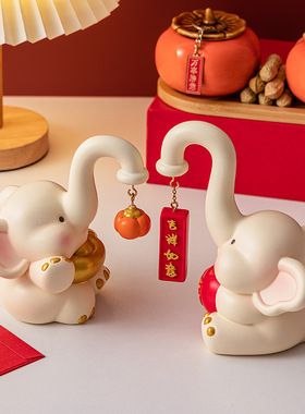 可爱情侣摆件中式场景家居酒柜装饰结婚礼物订婚客厅装饰品摆件