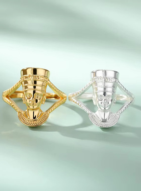 2025新款埃及女神魔力开口可调节非洲女王魅力戒指时尚配饰