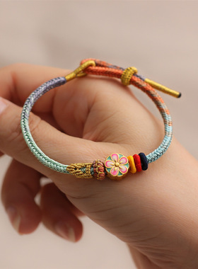 昌殊七慧手绳编织学生上岸手链男女好运diy可穿珠珠手串清新手链