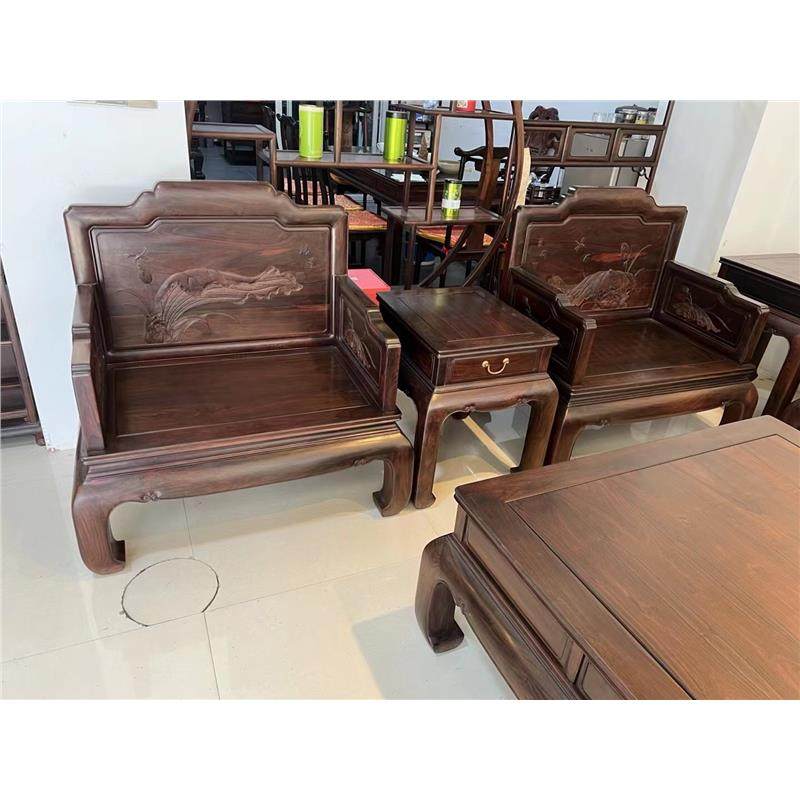 老挝大红酸枝家具红木沙发实木客厅椅子组合新中式交趾黄檀全套,淘宝优惠券,粉丝福利购,淘宝优惠卷