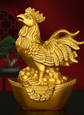 黄铜生肖羊摆件办公室吉祥物元宝羊未羊家居客厅玄关装饰品工艺礼