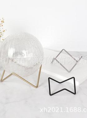 水晶球底座托架圆球形摆件支架金属铁展示架矿物晶体矿石收纳架子