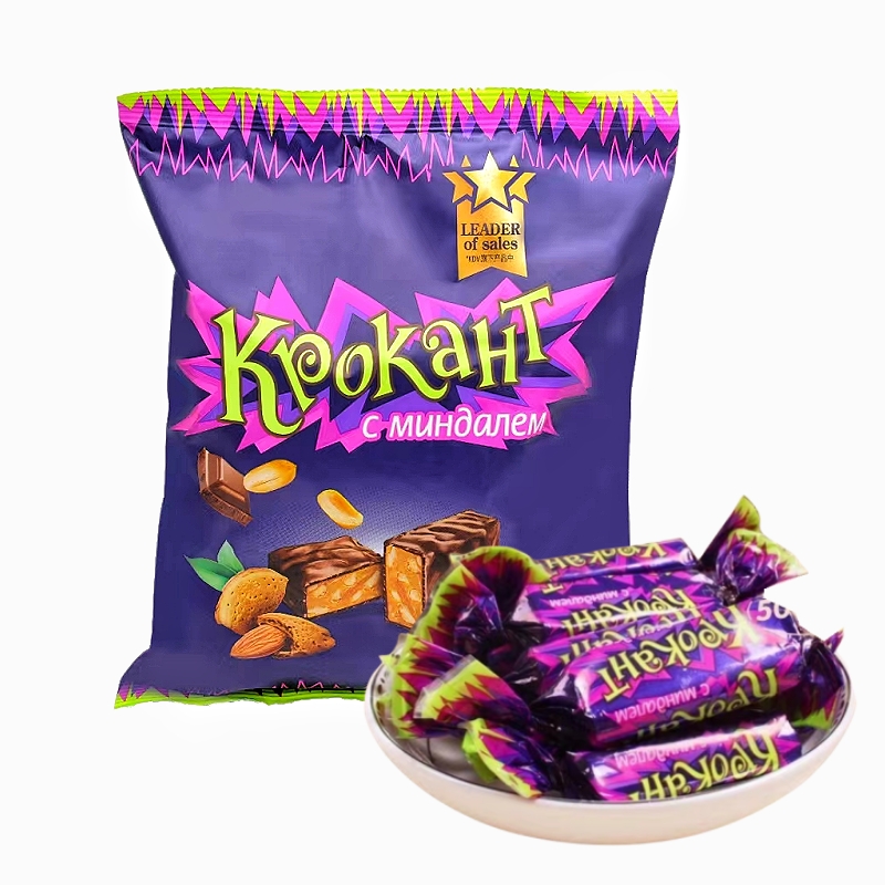 俄罗斯紫皮糖kpokaht巧克力KDV原装进口糖果散装年货零食喜糖软糖 - 图3