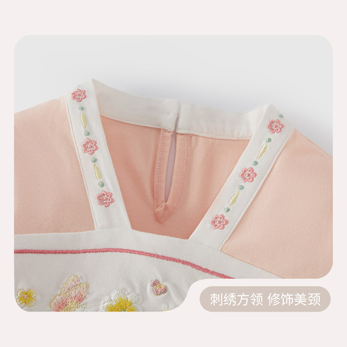女童夏季唐装小女孩短袖齐襦裙中国风儿童新中式夏装宝宝汉服夏款 - 图1
