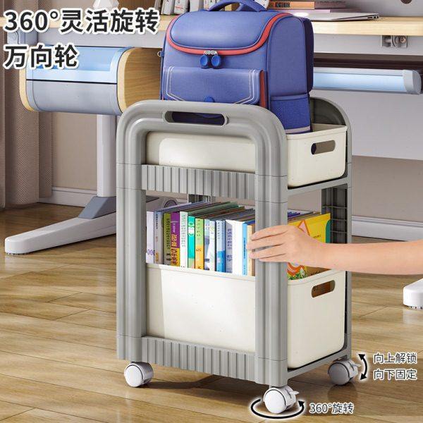 收纳置物架学生桌边书本收纳架可移动小推车简易置物书架整理,淘宝优惠券,粉丝福利购,淘宝优惠卷