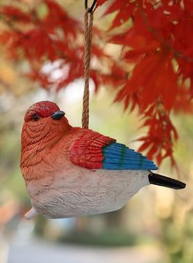 户外树脂鸟窝挂件鸟屋别墅花园庭院公园幼儿园装饰品挂饰园艺摆件