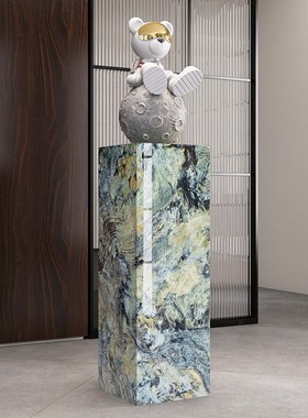 客厅新房子装饰品摆件乔迁礼物轻奢入户玄关落地高档大气岩板基座