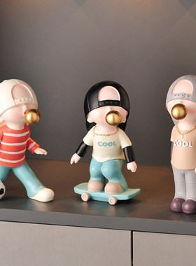 家居软装饰品创意运动篮球足球男孩摆件客厅电视柜儿童房书房书柜