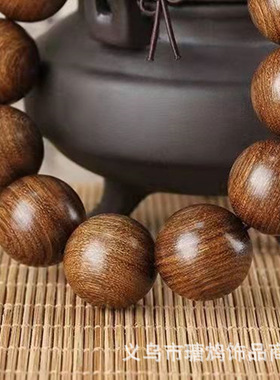 2025新款手工金丝檀木高质感平安佛珠礼品手链厂家直销