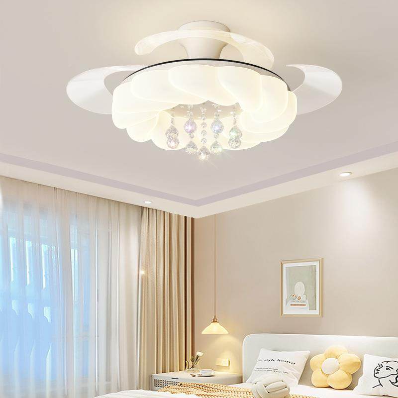 卧室风0餐扇灯简约奶油风主卧厅儿房护眼静音隐2形吊扇灯童025新,淘宝优惠券,粉丝福利购,淘宝优惠卷