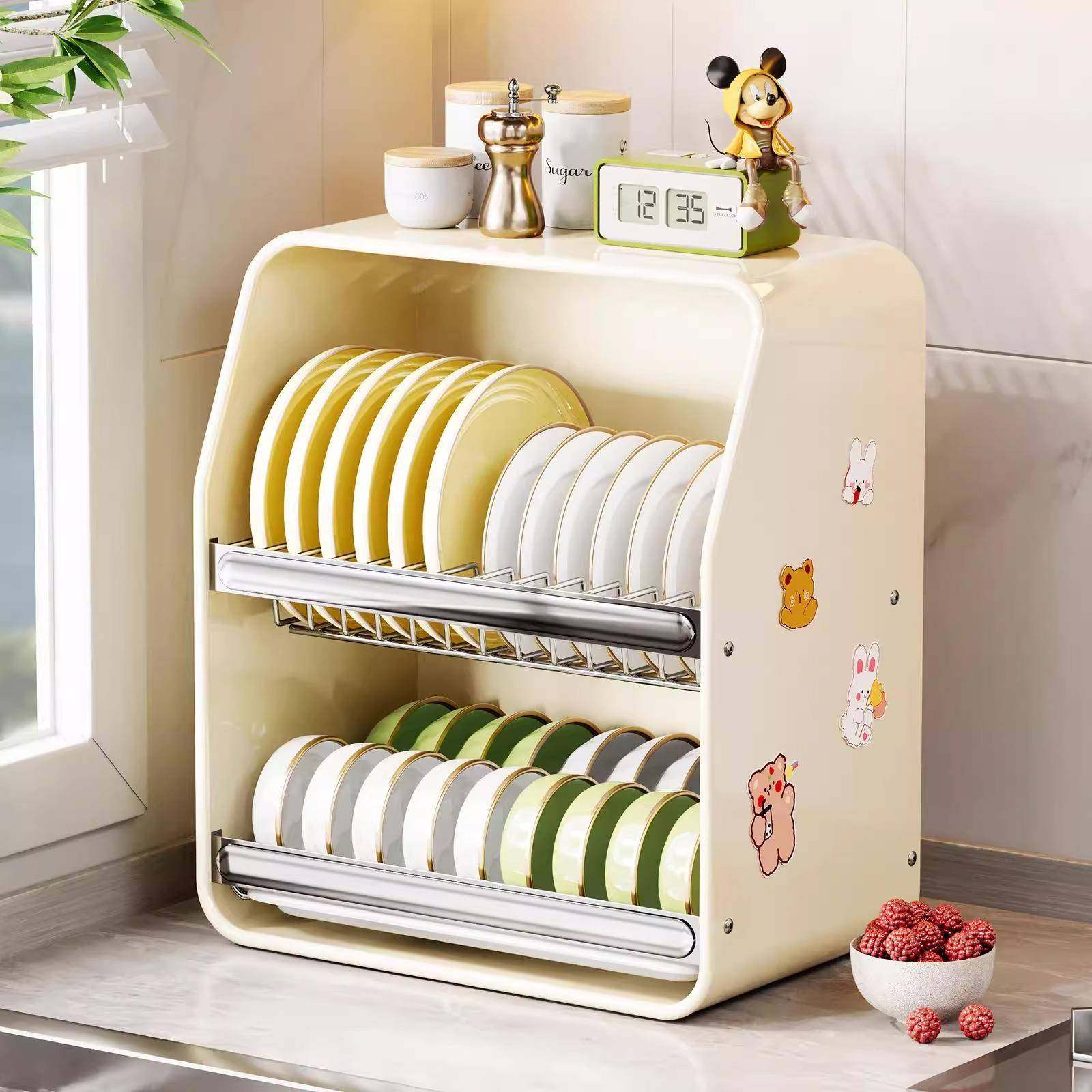 碗柜碗碟收纳架沥水碗架家用置房XYWG2024多功能物架放碗盘餐具厨,淘宝优惠券,粉丝福利购,淘宝优惠卷