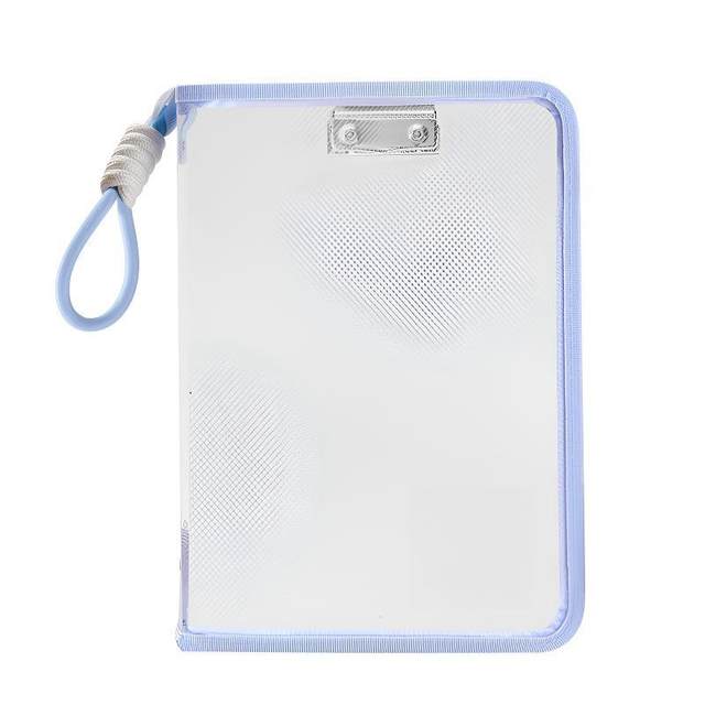 Light color hand-held file bag high-value book bag A4 transparent zipper information storage bag popular