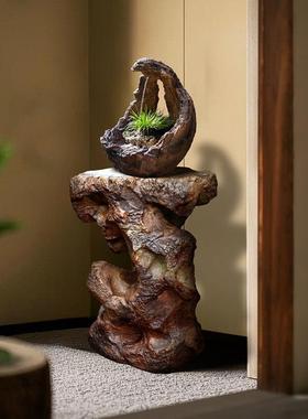 中式庭院仿石景观太湖石花盆底座阳台露台花园布置造景摆件