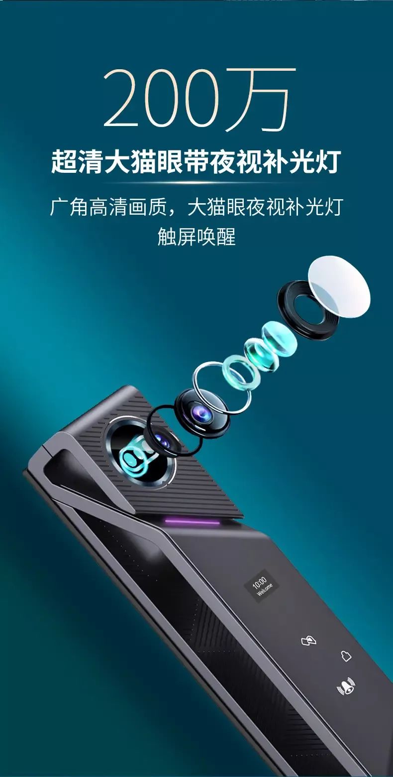 指纹锁3D人脸识别智能锁密码感应锁家用防盗门实时监控视频对讲锁 - 图1